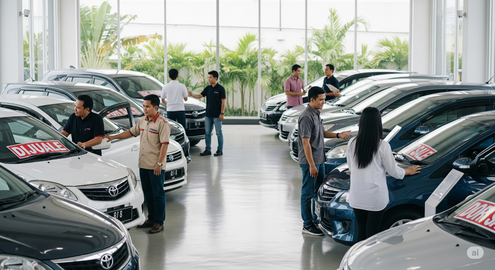 Acura Woodbine showroom team assisting a customer